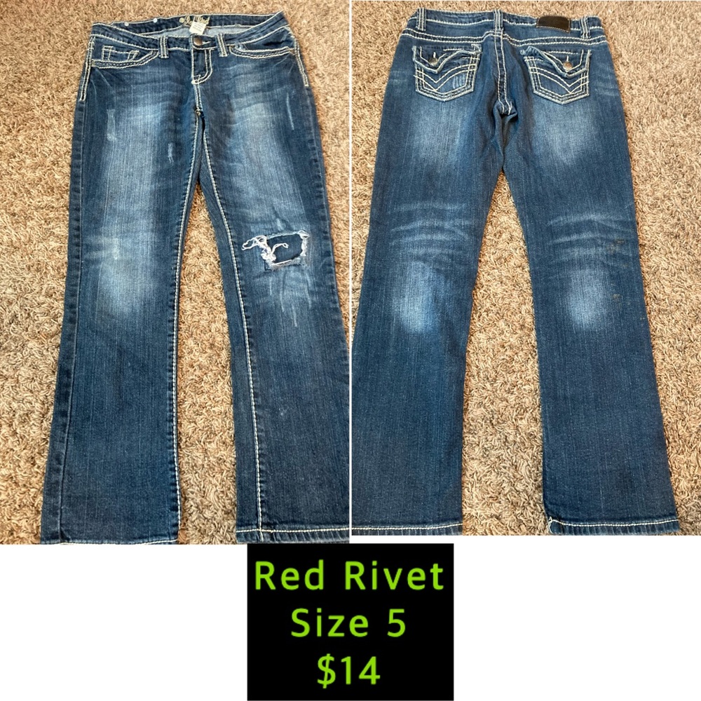 Red Rivet Jeans